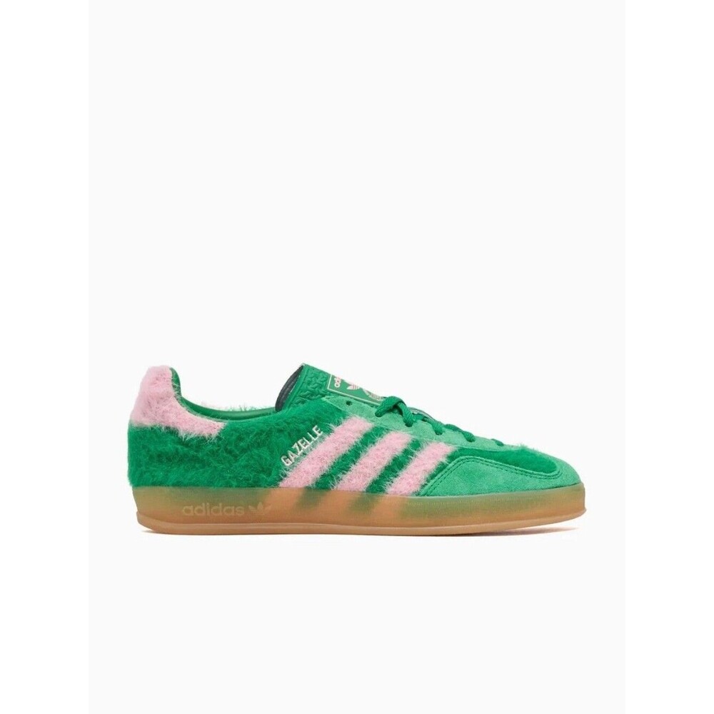 Adidas Gazelle Indoor Green Glow Pink Furry Sneaker NWT Women 9.5 Men 8.5 JP8342